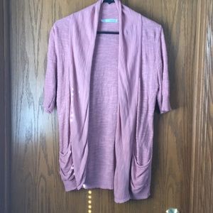 Maurices salmon color 1/2 sleeve cardigan